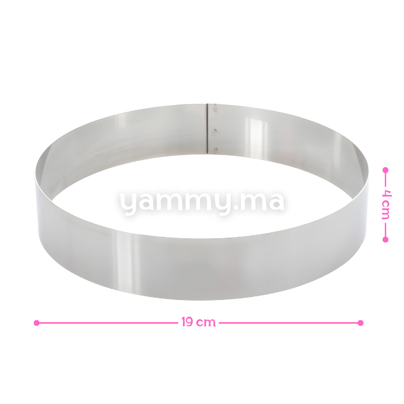 Cercle à Pâtisserie en Inox 19 x h 4 cm