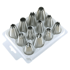 SET. 12 Douilles Pâtisserie en Inox