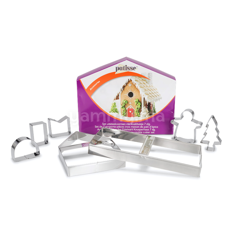 Set de 7 Emporte-pièces Maison de Pain d'Épice en Inox - Patisse 02028