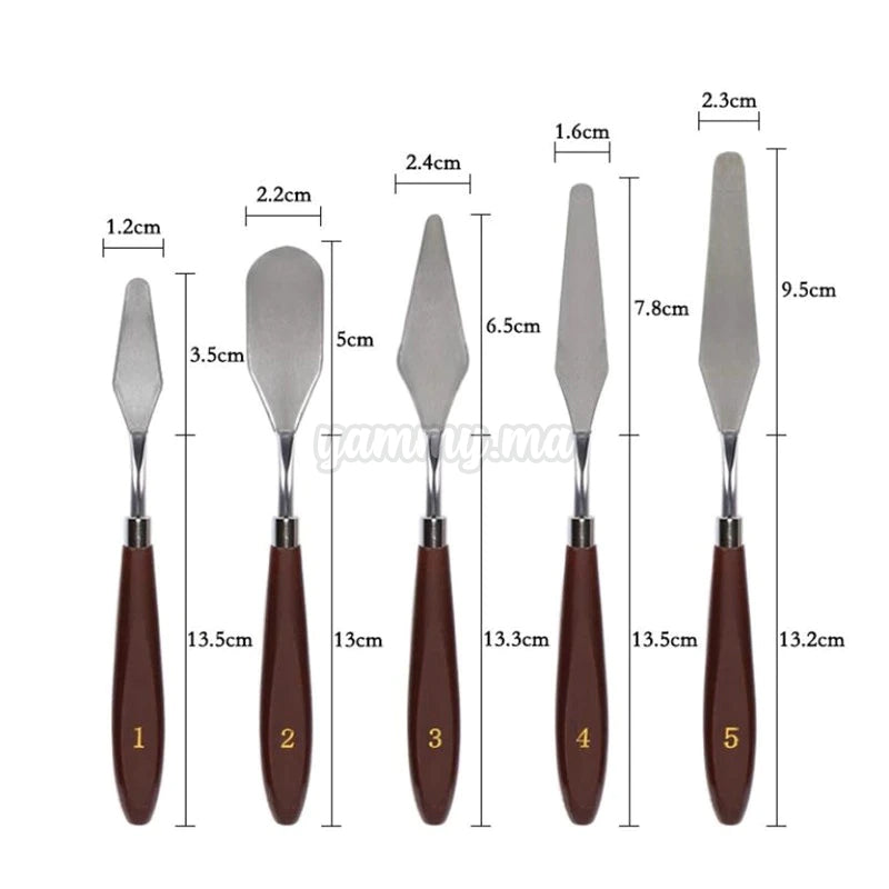 Lot de 5 Mini Spatules de Décoration gateau 